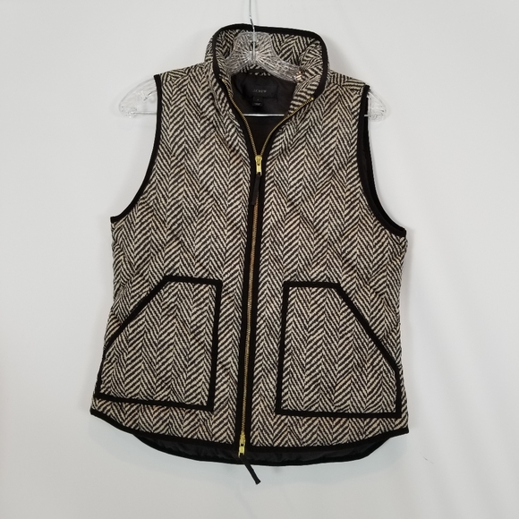 J. Crew Jackets & Blazers - J.Crew Sz Small Herringbone  Puffer Vest